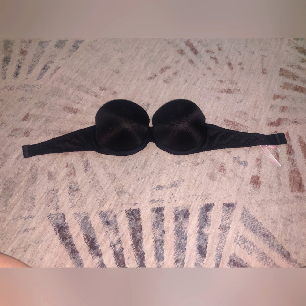 "PINK " Secret Black Strapless Bra Size:34 C